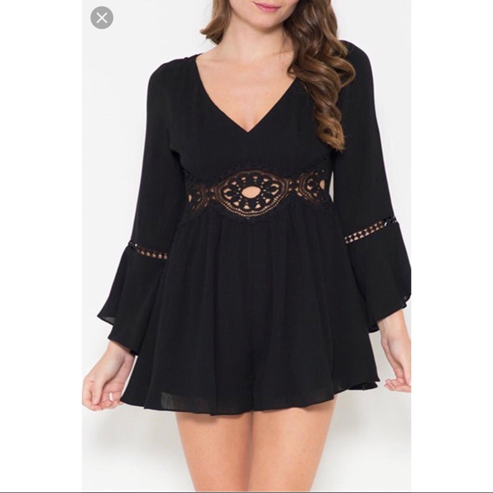 Solemio Black Romper new with tags